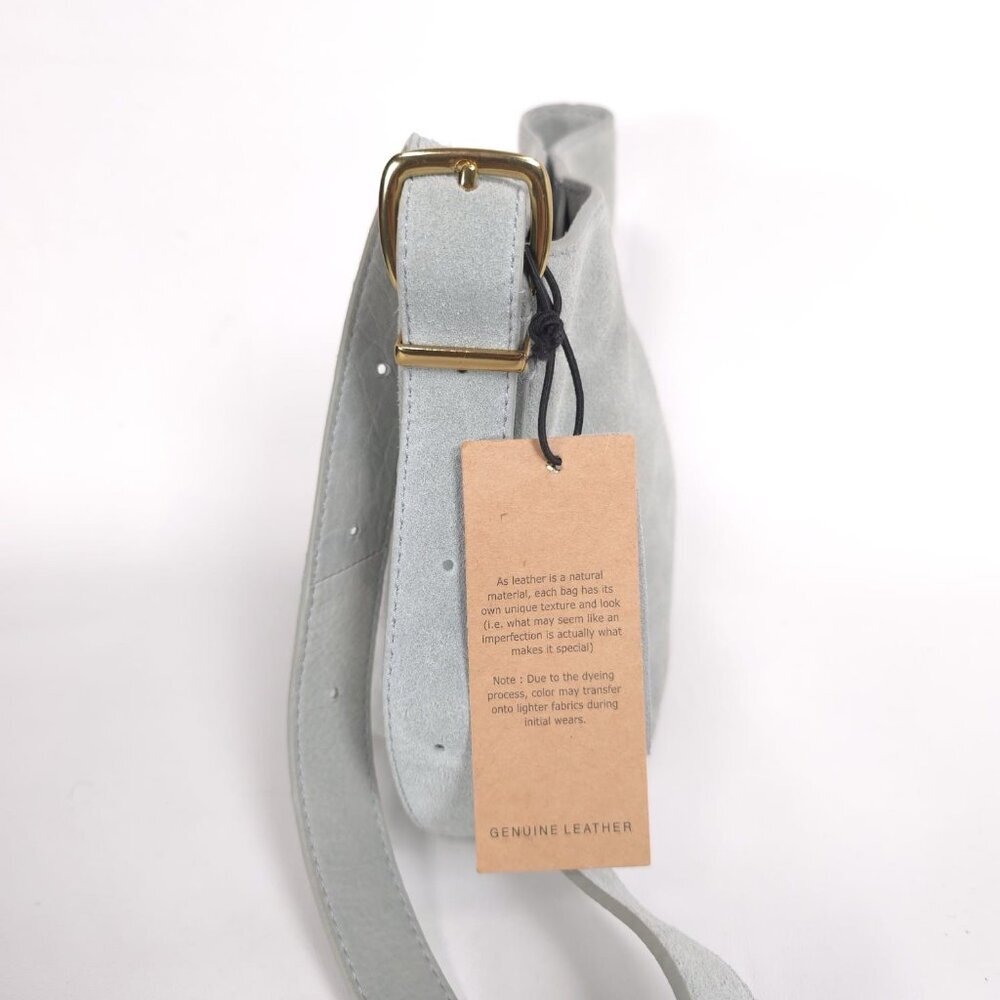 NEW Margot NEW YORK Kaye Mini Bucket LEATHER Suede Blue Crossbody‎ Bag MG3318-KU - Picture 8 of 14